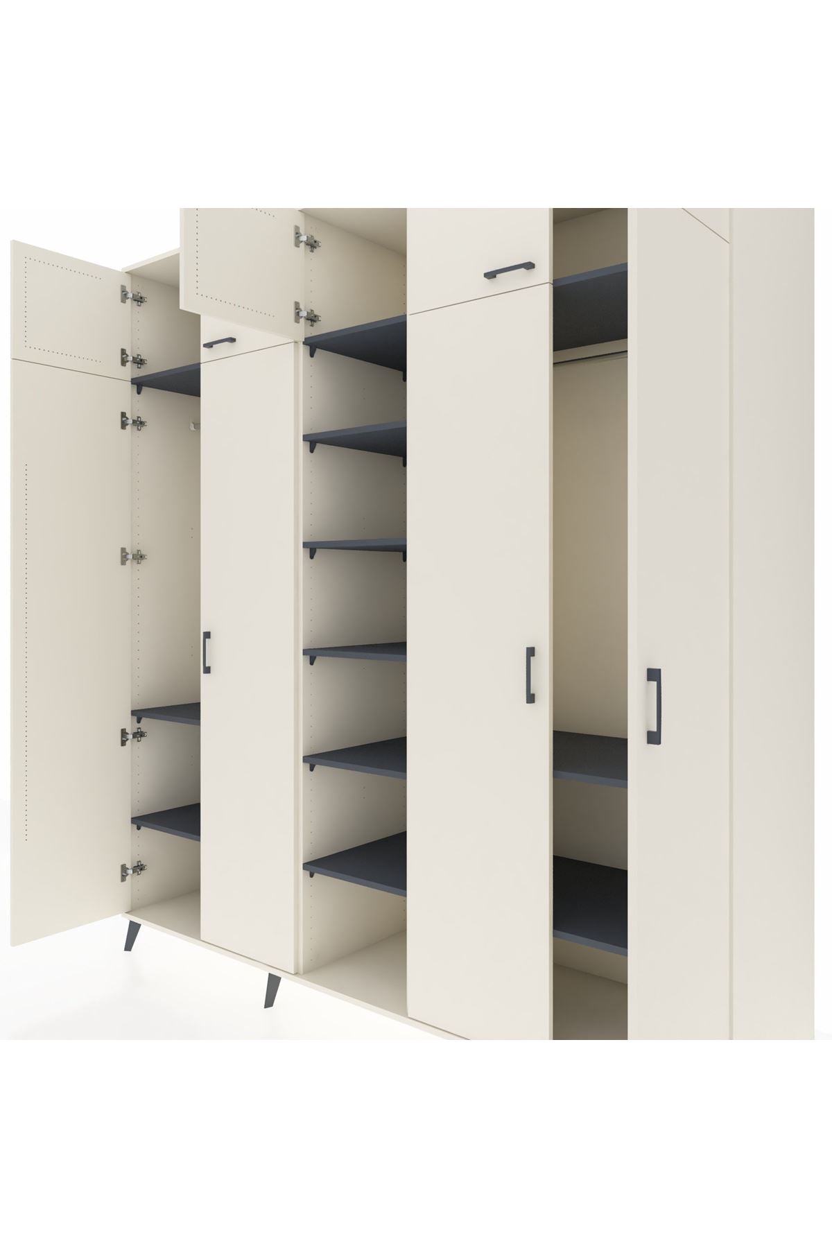 Kronos Dolap 12 Raflı 9 Kapaklı 2 Askılı 220x59x243 - S784M016V05C