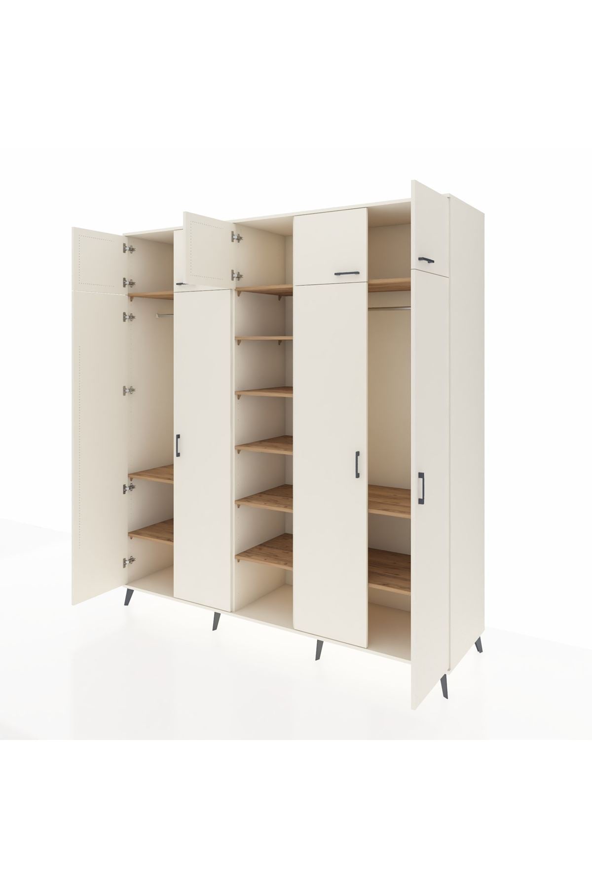 Kronos Dolap 12 Raflı 9 Kapaklı 2 Askılı 220x59x243 - S784M016V06C