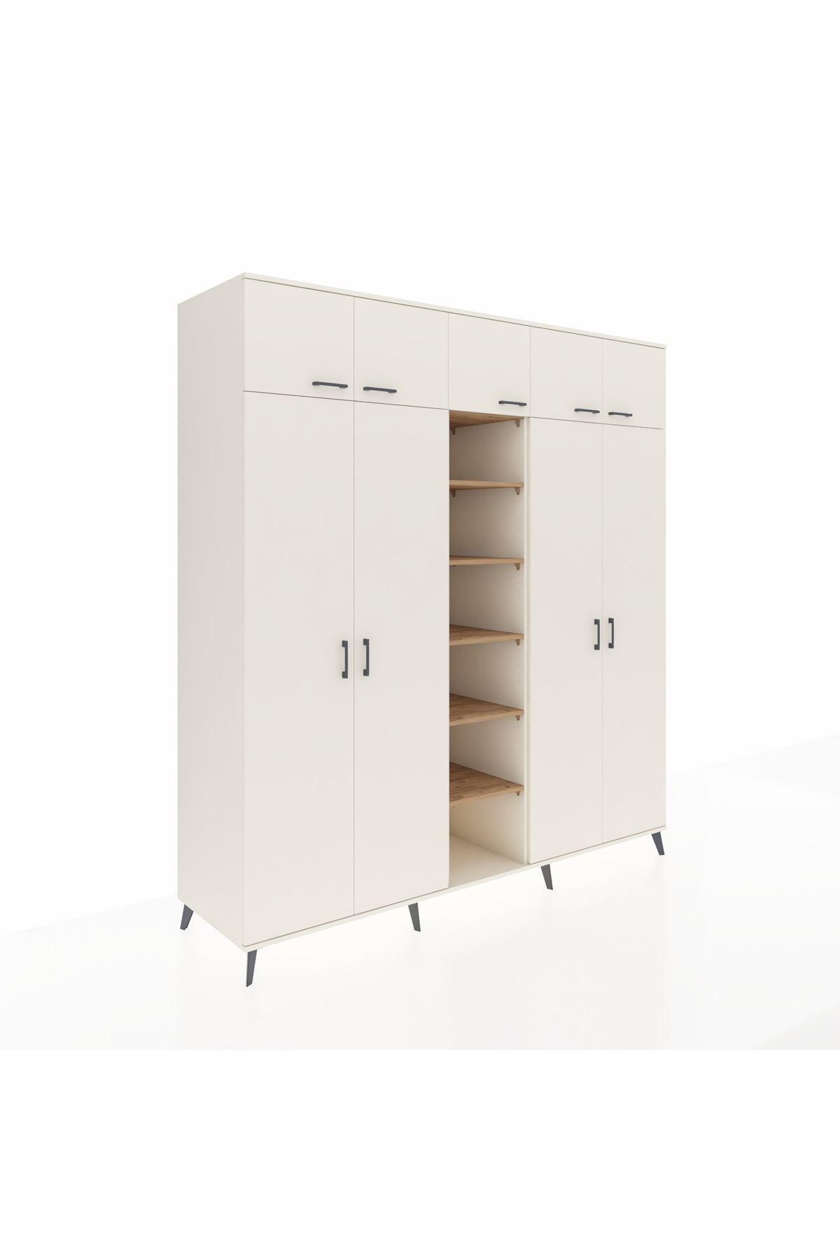 Kronos Dolap 12 Raflı 9 Kapaklı 2 Askılı 220x59x243 - S784M016V06C