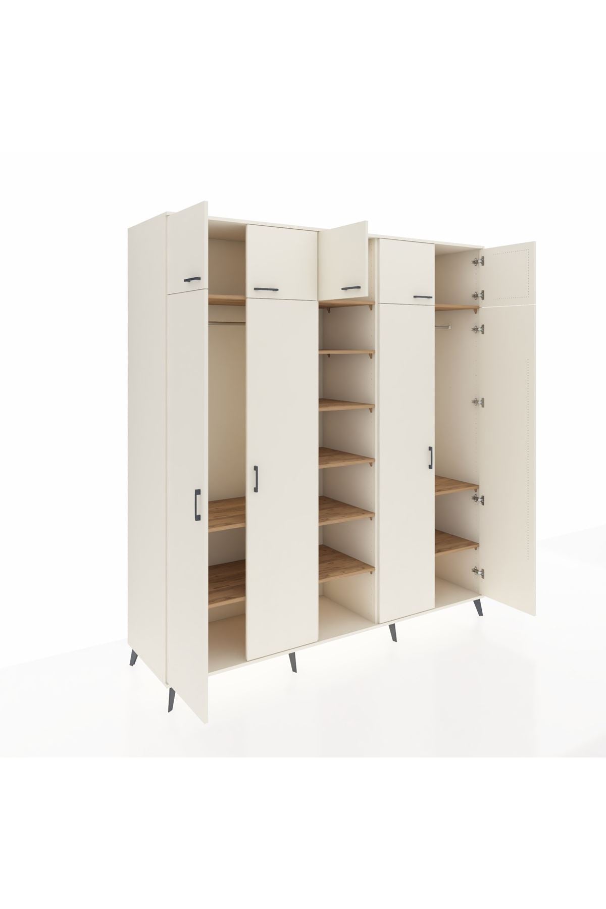 Kronos Dolap 12 Raflı 9 Kapaklı 2 Askılı 220x59x243 - S784M016V06C