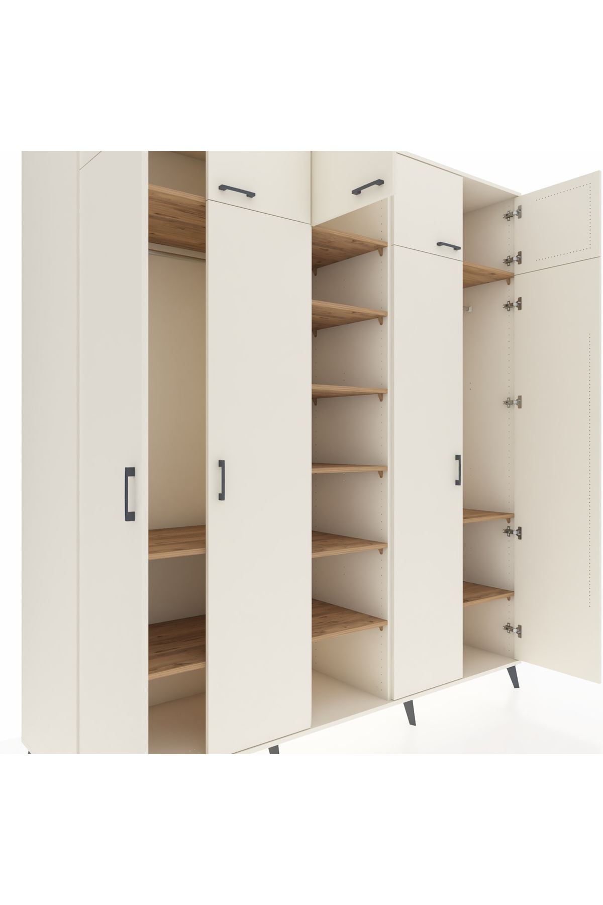 Kronos Dolap 12 Raflı 9 Kapaklı 2 Askılı 220x59x243 - S784M016V06C