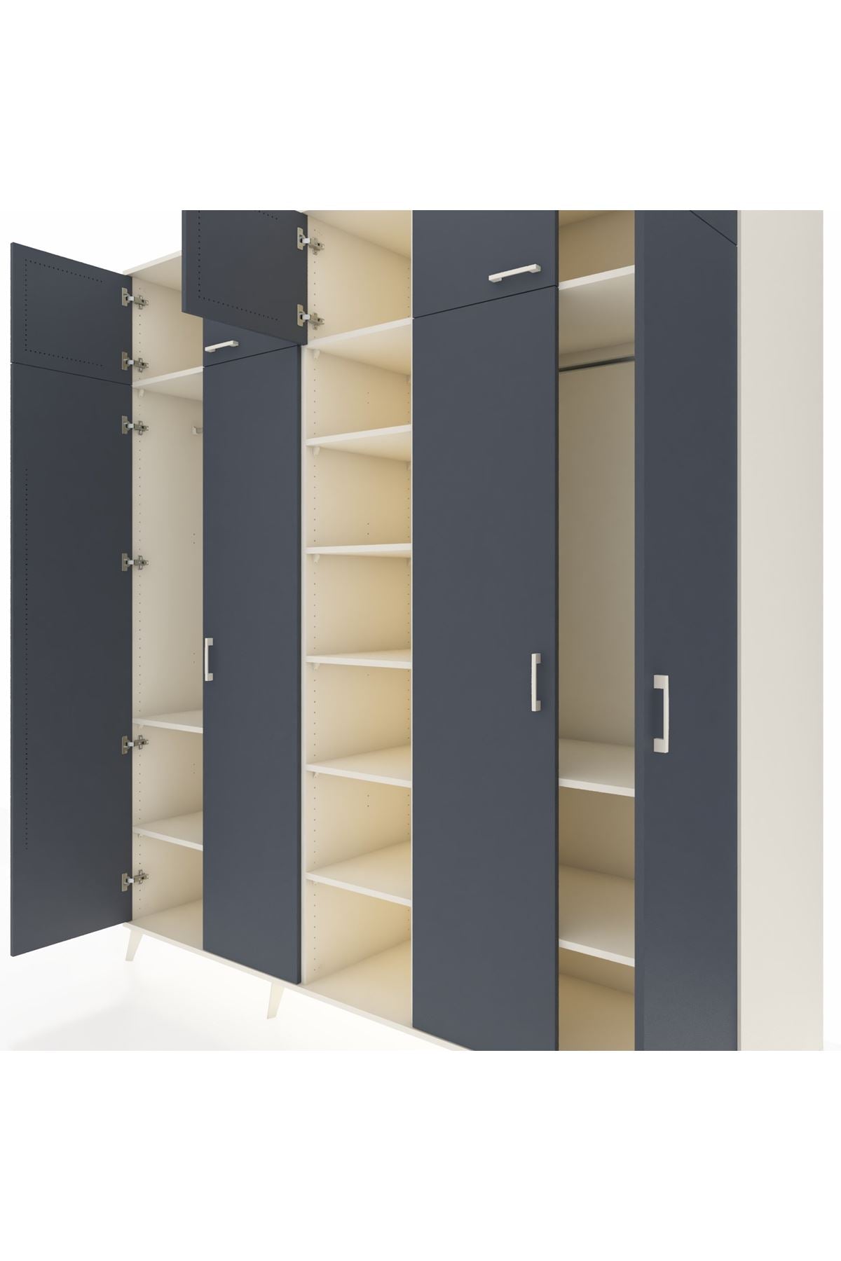 Kronos Dolap 12 Raflı 9 Kapaklı 2 Askılı 220x59x243 - S784M016V07C