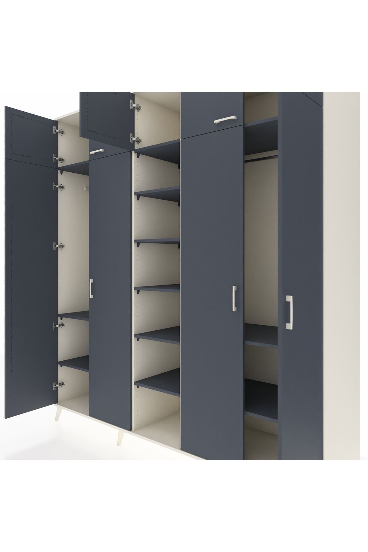 Kronos Dolap 12 Raflı 9 Kapaklı 2 Askılı 220x59x243 - S784M016V08C