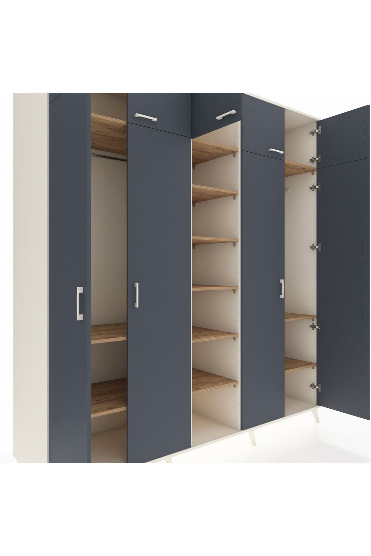 Kronos Dolap 12 Raflı 9 Kapaklı 2 Askılı 220x59x243 - S784M016V09C