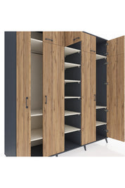 Kronos Dolap 12 Raflı 9 Kapaklı 2 Askılı 220x59x243 - S784M016V10C