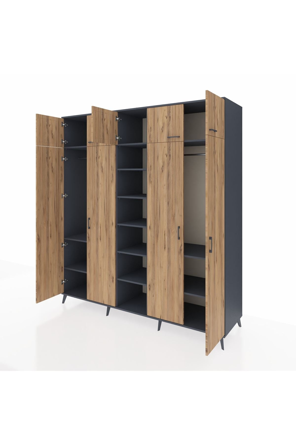 Kronos Dolap 12 Raflı 9 Kapaklı 2 Askılı 220x59x243 - S784M016V11C
