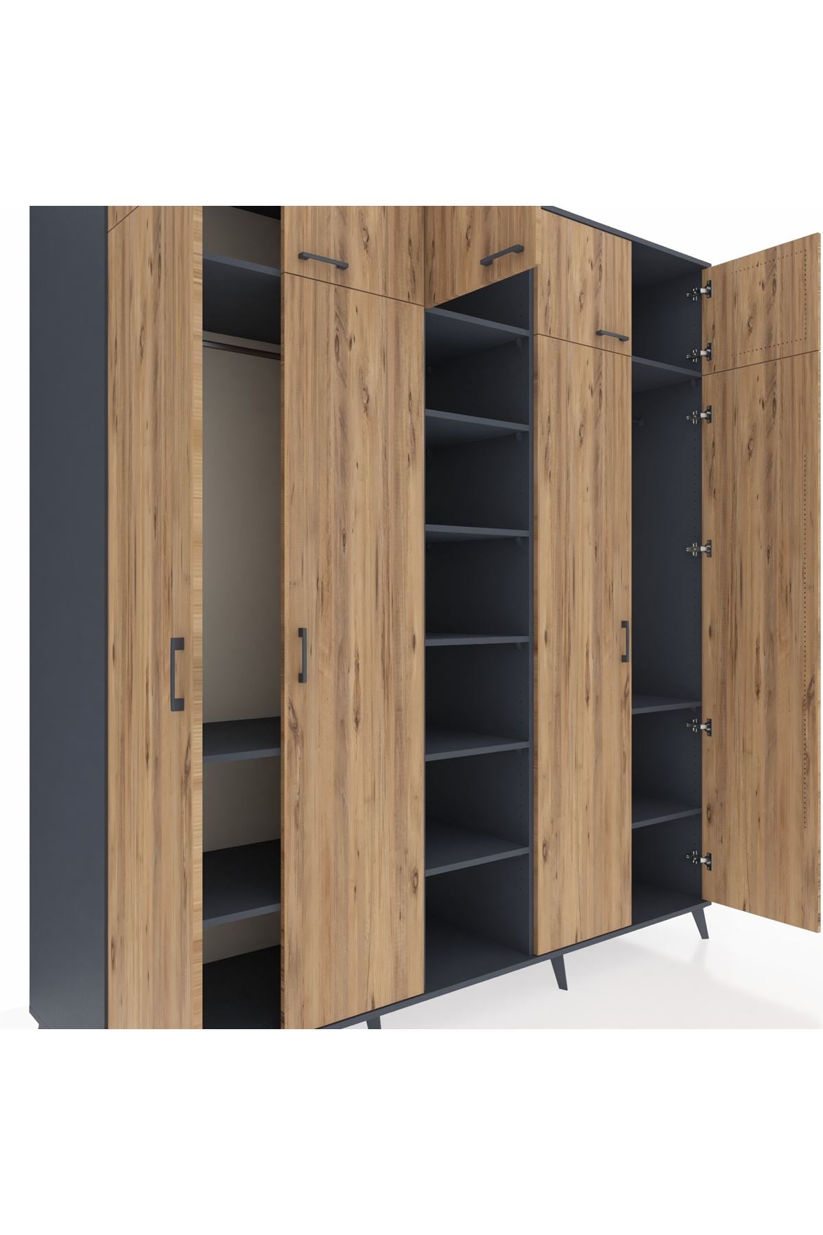 Kronos Dolap 12 Raflı 9 Kapaklı 2 Askılı 220x59x243 - S784M016V11C