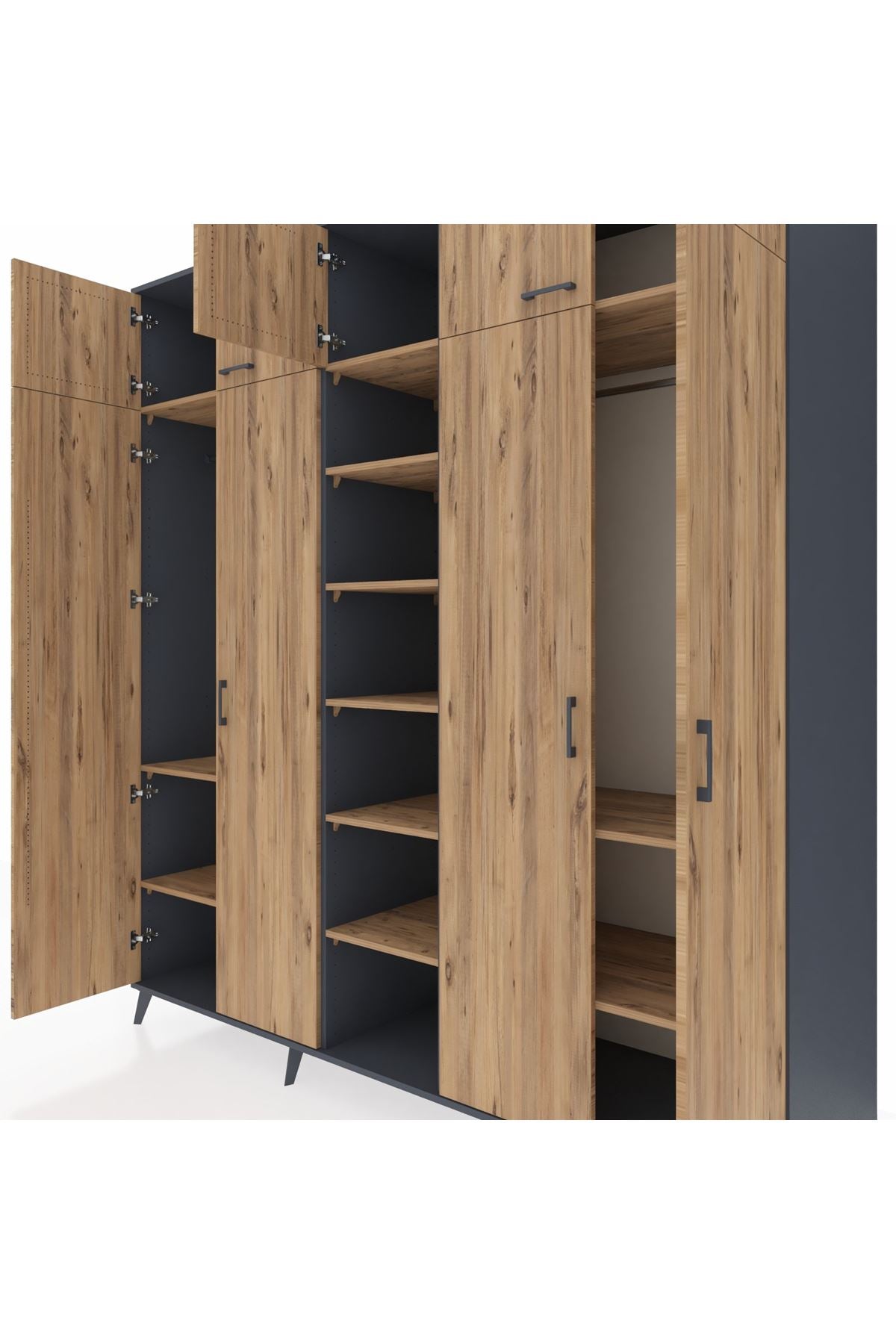Kronos Dolap 12 Raflı 9 Kapaklı 2 Askılı 220x59x243 - S784M016V12C
