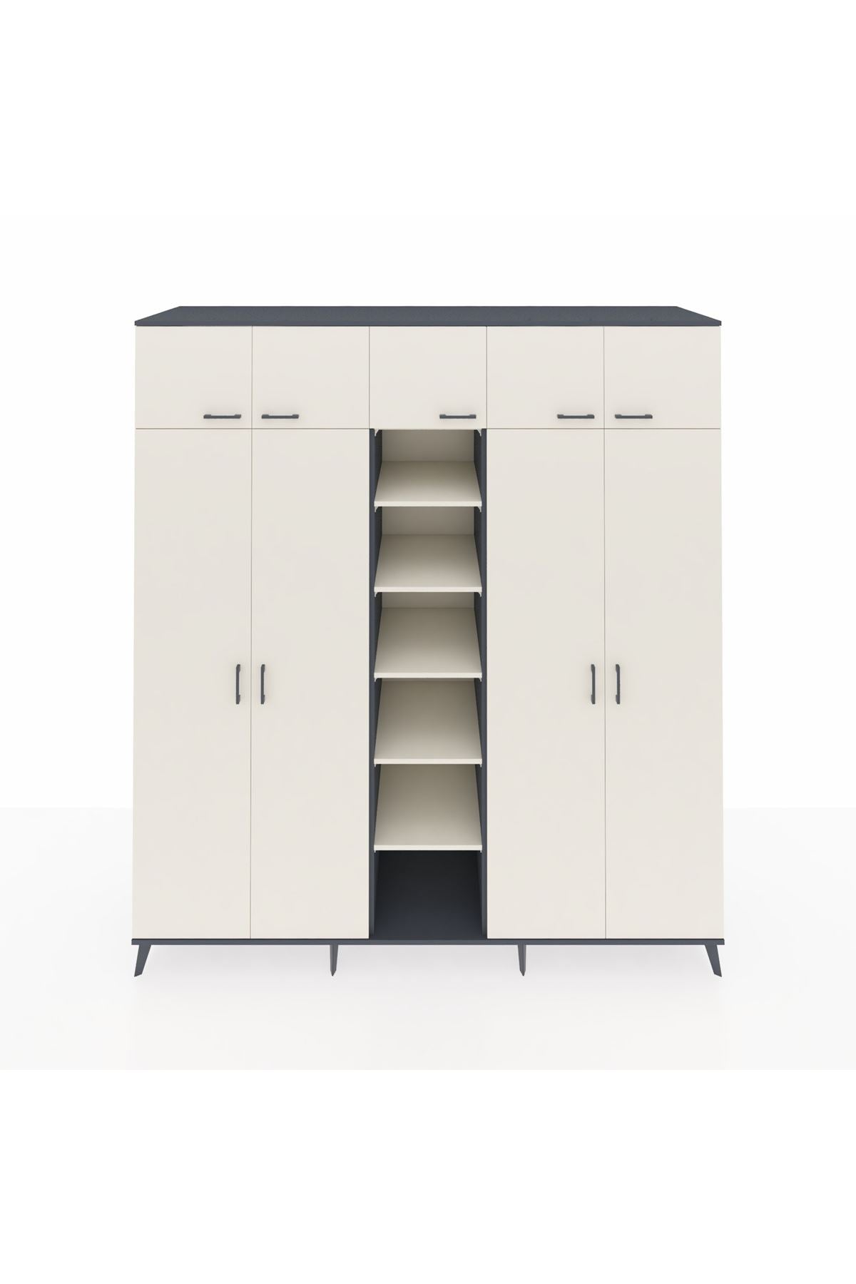 Kronos Dolap 12 Raflı 9 Kapaklı 2 Askılı 220x59x243 - S784M016V13C