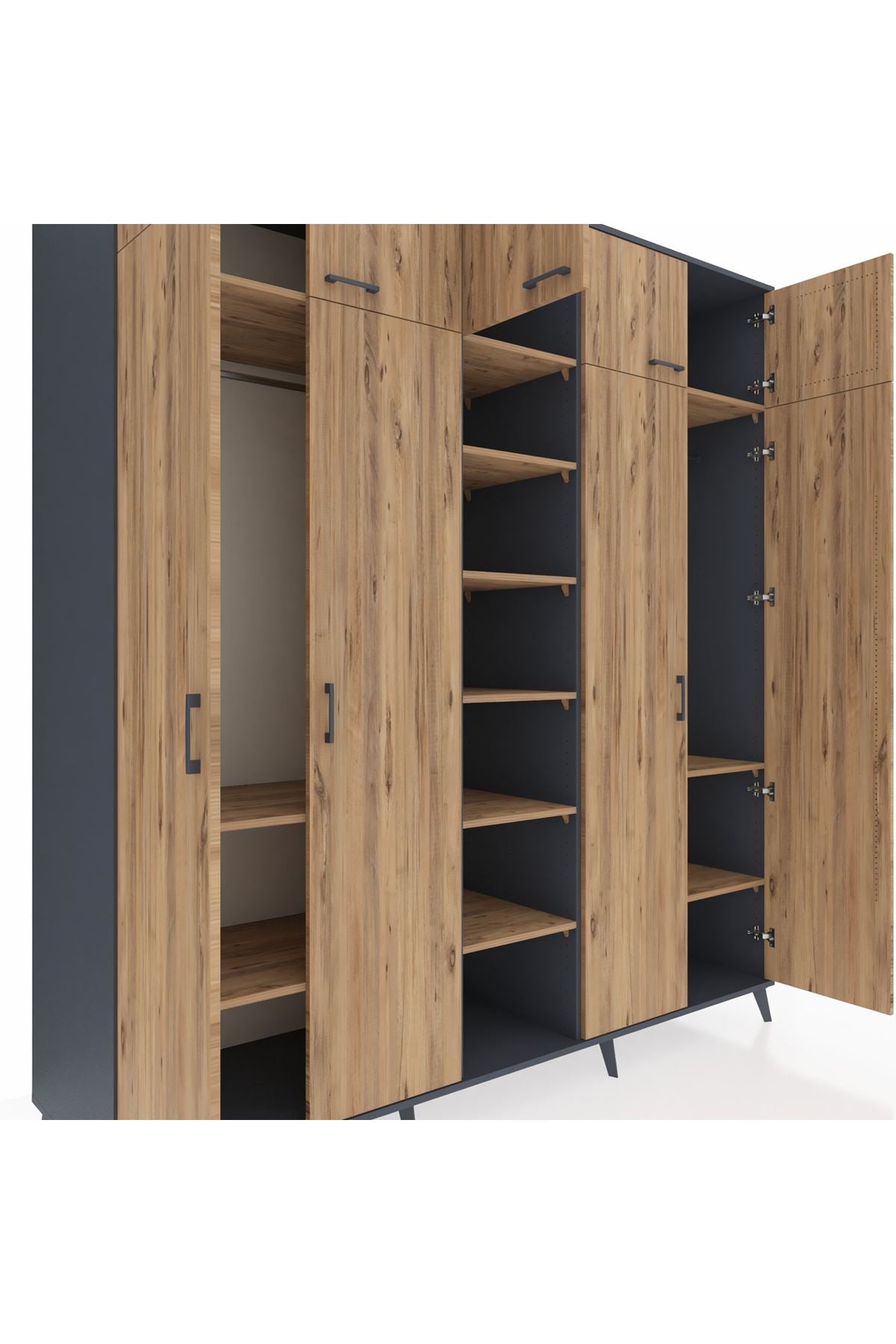 Kronos Dolap 12 Raflı 9 Kapaklı 2 Askılı 220x59x243 - S784M016V12C