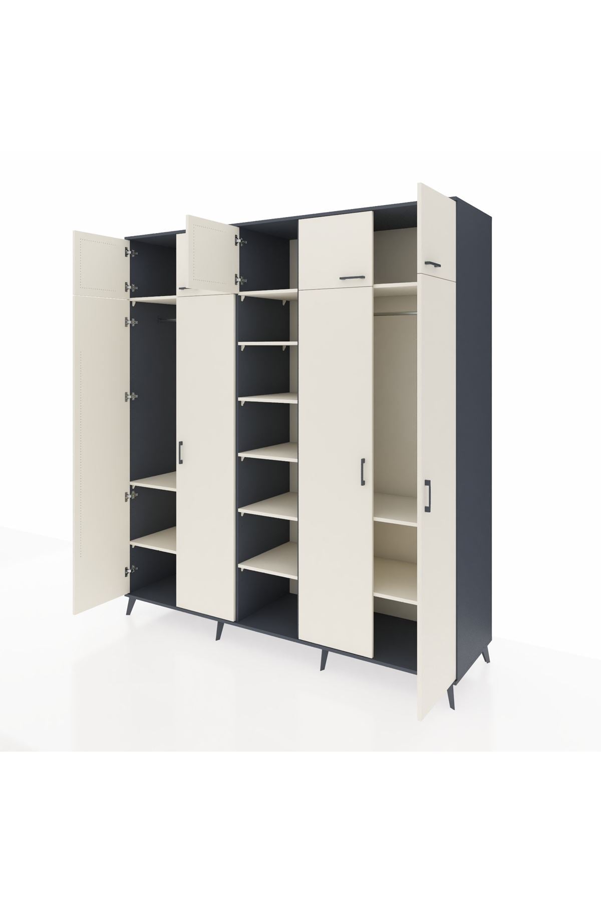 Kronos Dolap 12 Raflı 9 Kapaklı 2 Askılı 220x59x243 - S784M016V13C