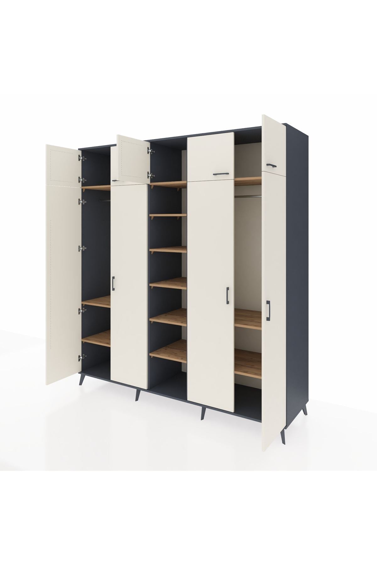 Kronos Dolap 12 Raflı 9 Kapaklı 2 Askılı 220x59x243 - S784M016V15C