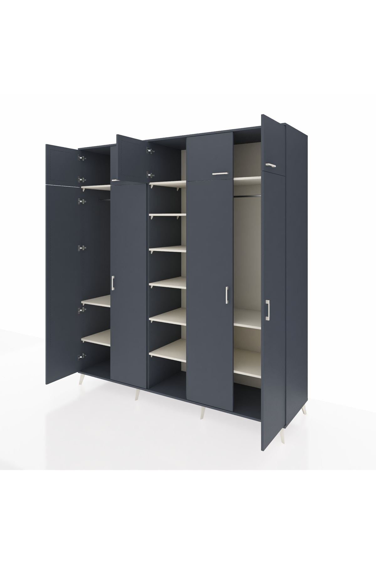 Kronos Dolap 12 Raflı 9 Kapaklı 2 Askılı 220x59x243 - S784M016V16C