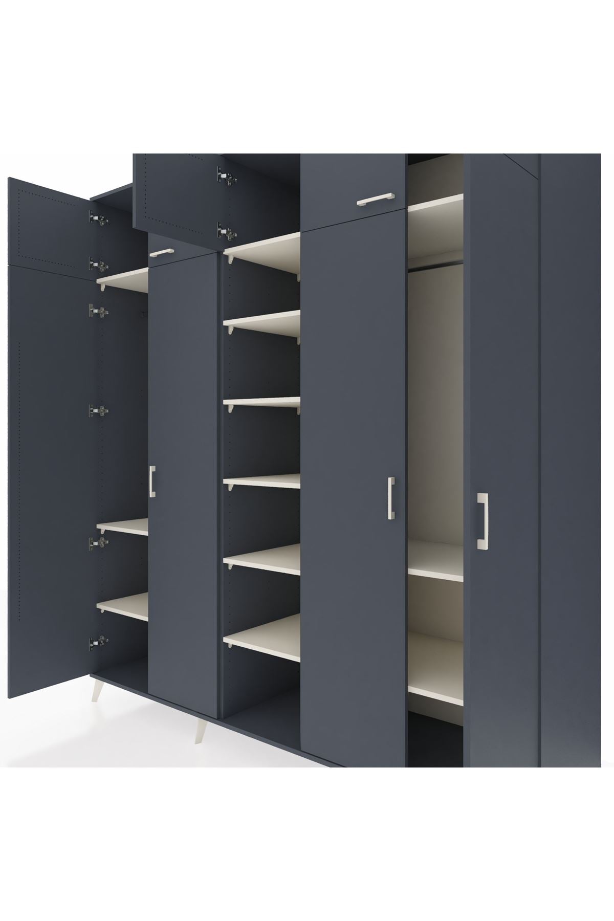 Kronos Dolap 12 Raflı 9 Kapaklı 2 Askılı 220x59x243 - S784M016V16C
