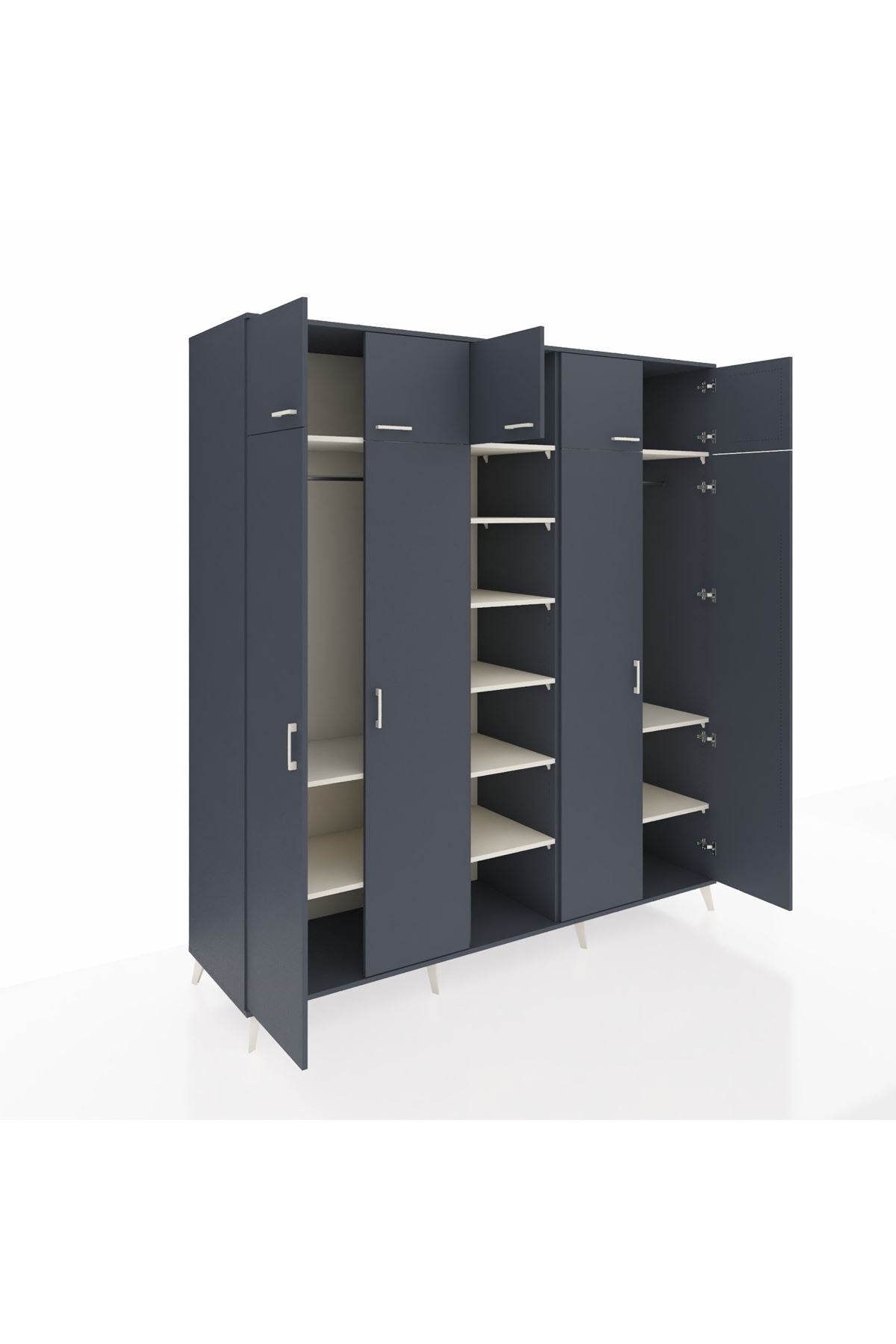 Kronos Dolap 12 Raflı 9 Kapaklı 2 Askılı 220x59x243 - S784M016V16C
