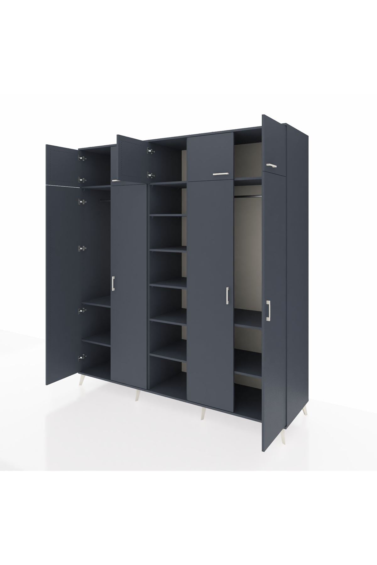 Kronos Dolap 12 Raflı 9 Kapaklı 2 Askılı 220x59x243 - S784M016V17C
