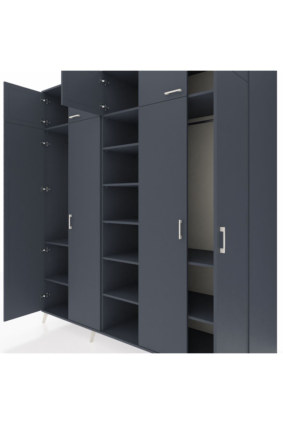 Kronos Dolap 12 Raflı 9 Kapaklı 2 Askılı 220x59x243 - S784M016V17C