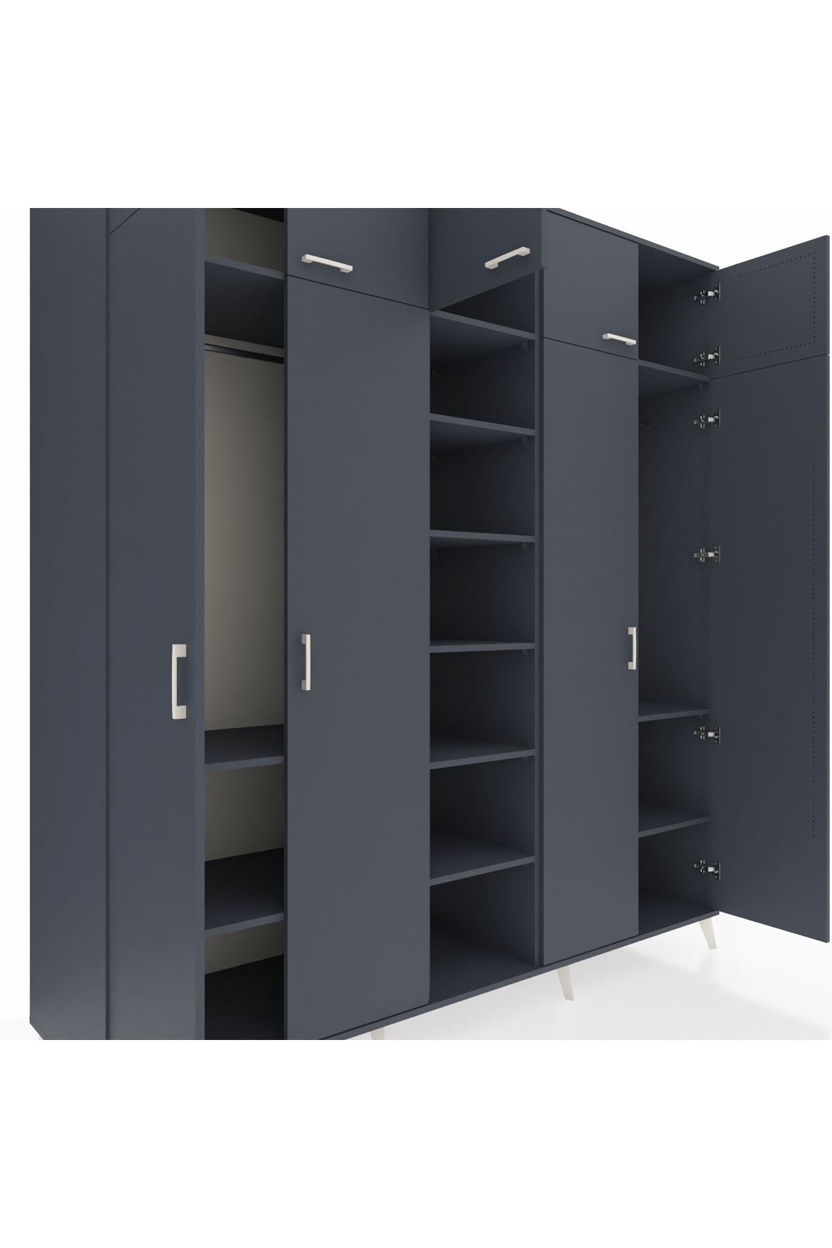 Kronos Dolap 12 Raflı 9 Kapaklı 2 Askılı 220x59x243 - S784M016V17C