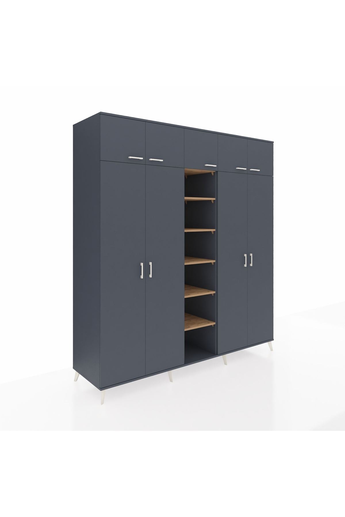 Kronos Dolap 12 Raflı 9 Kapaklı 2 Askılı 220x59x243 - S784M016V18C