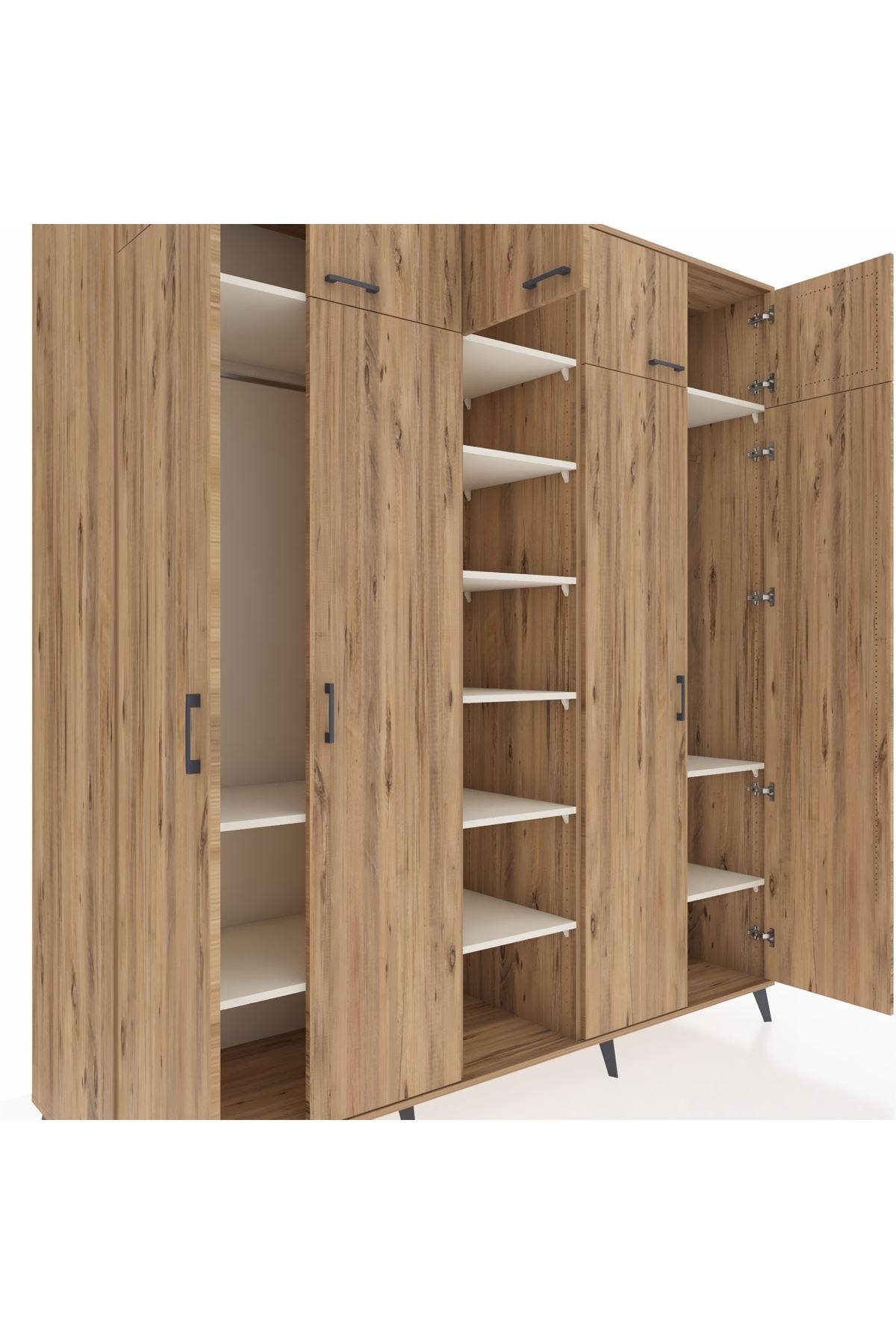 Kronos Dolap 12 Raflı 9 Kapaklı 2 Askılı 220x59x243 - S784M016V19C