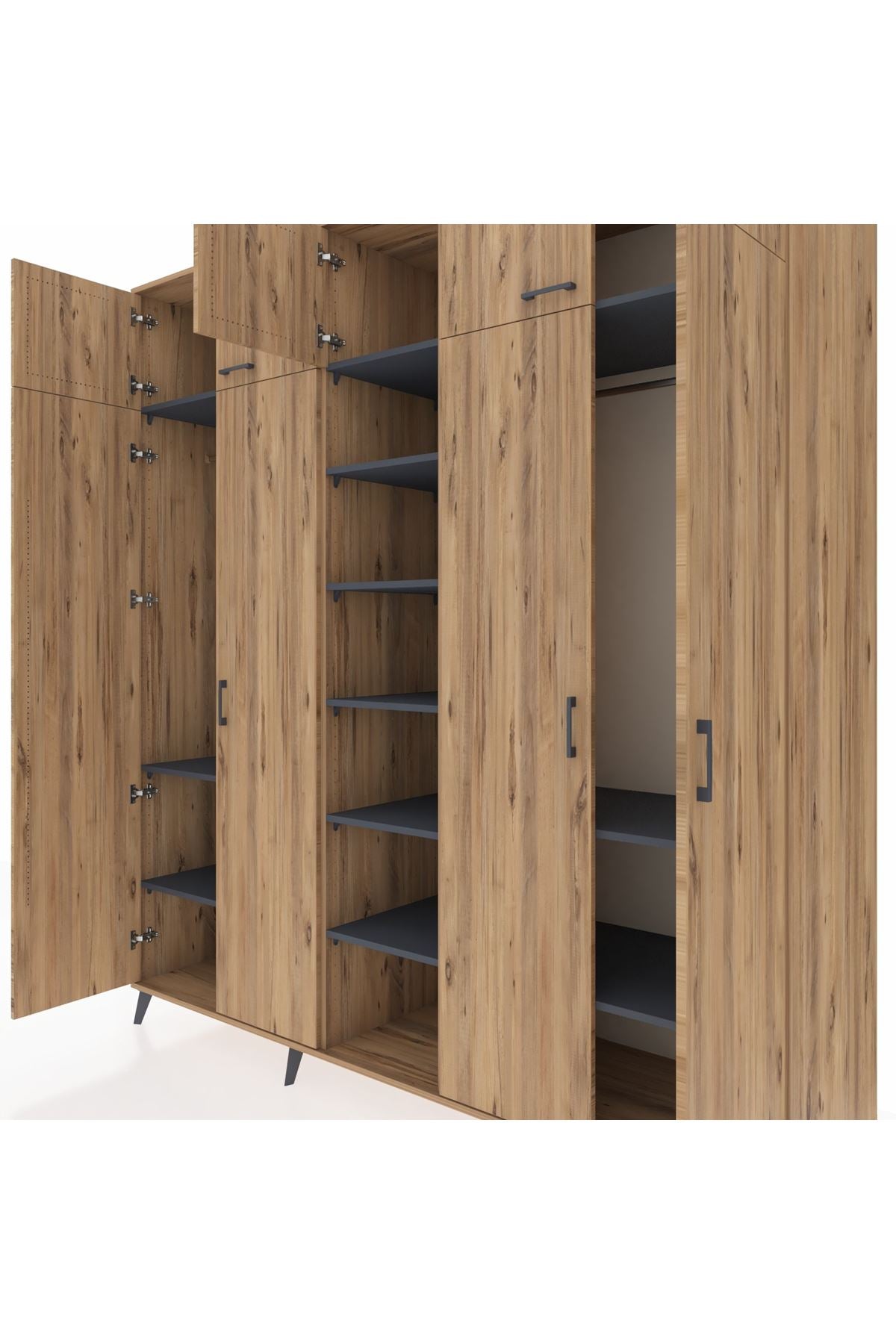Kronos Dolap 12 Raflı 9 Kapaklı 2 Askılı 220x59x243 - S784M016V20C