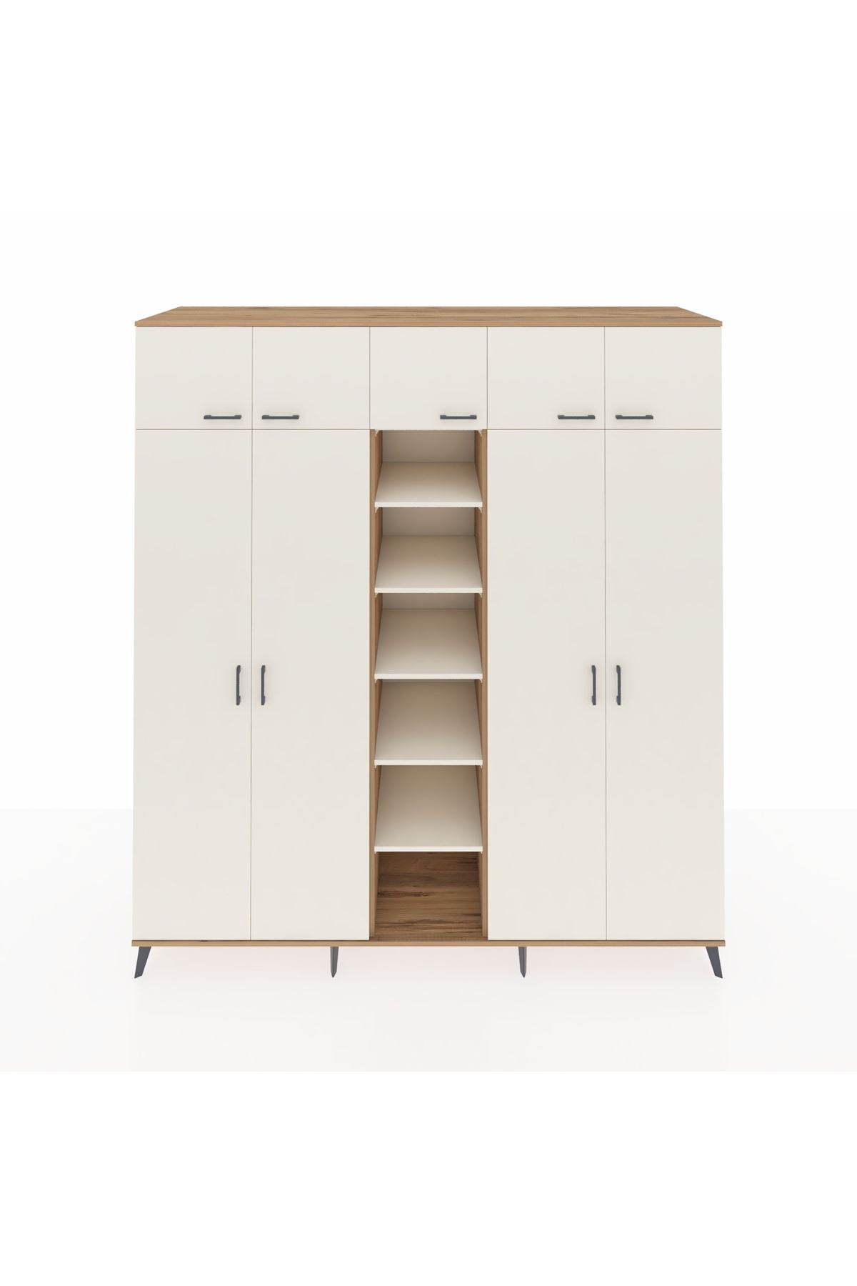 Kronos Dolap 12 Raflı 9 Kapaklı 2 Askılı 220x59x243 - S784M016V22C