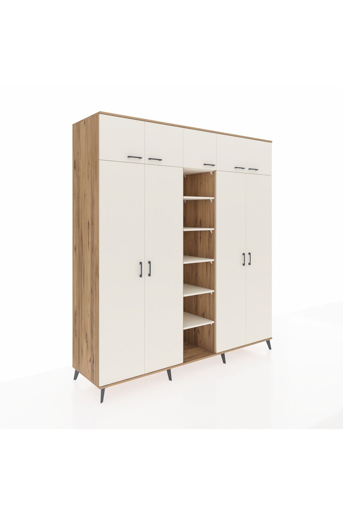 Kronos Dolap 12 Raflı 9 Kapaklı 2 Askılı 220x59x243 - S784M016V22C