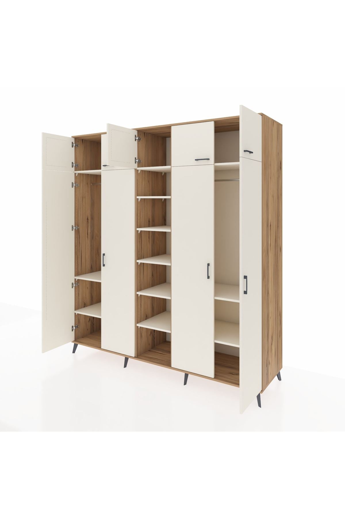 Kronos Dolap 12 Raflı 9 Kapaklı 2 Askılı 220x59x243 - S784M016V22C