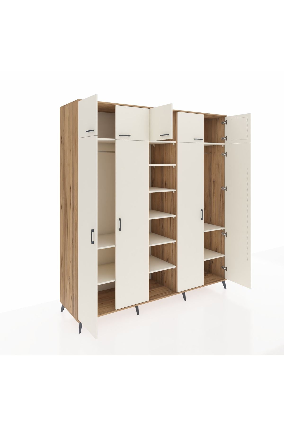 Kronos Dolap 12 Raflı 9 Kapaklı 2 Askılı 220x59x243 - S784M016V22C