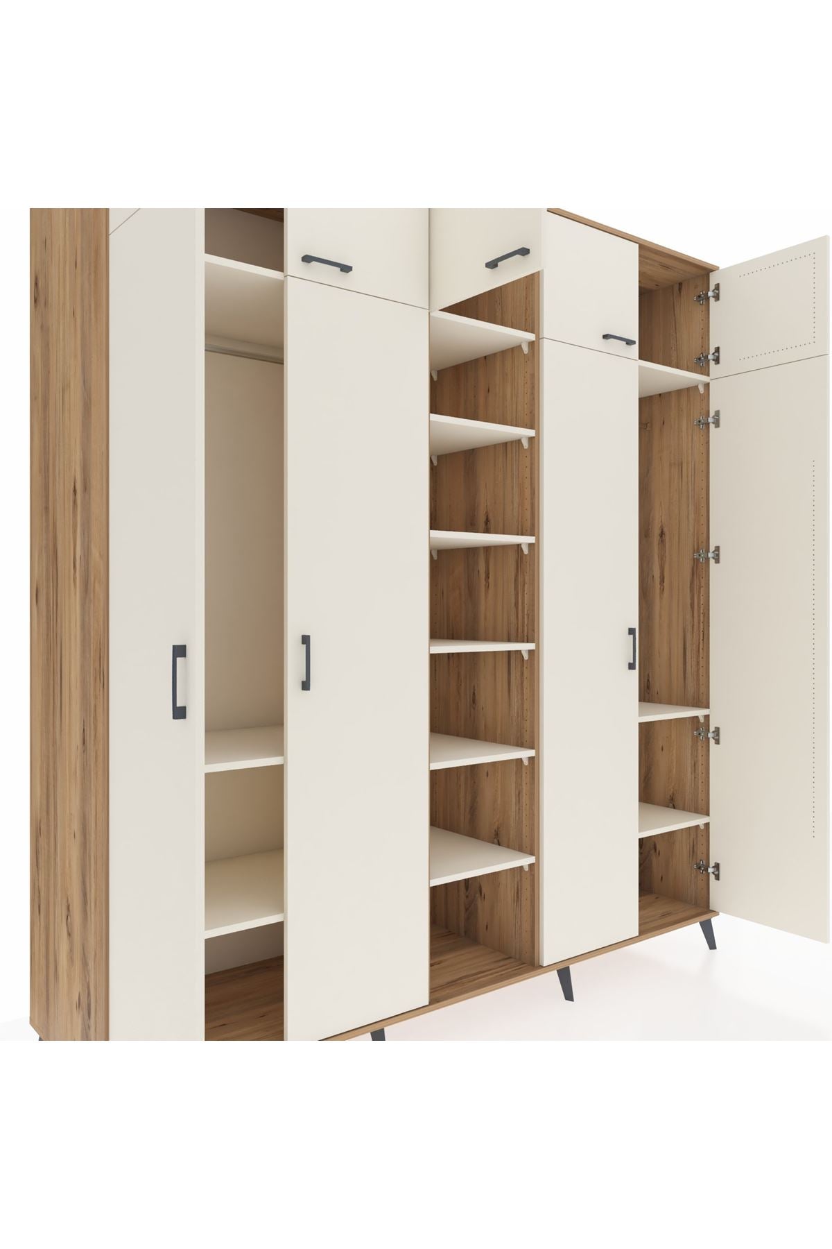 Kronos Dolap 12 Raflı 9 Kapaklı 2 Askılı 220x59x243 - S784M016V22C