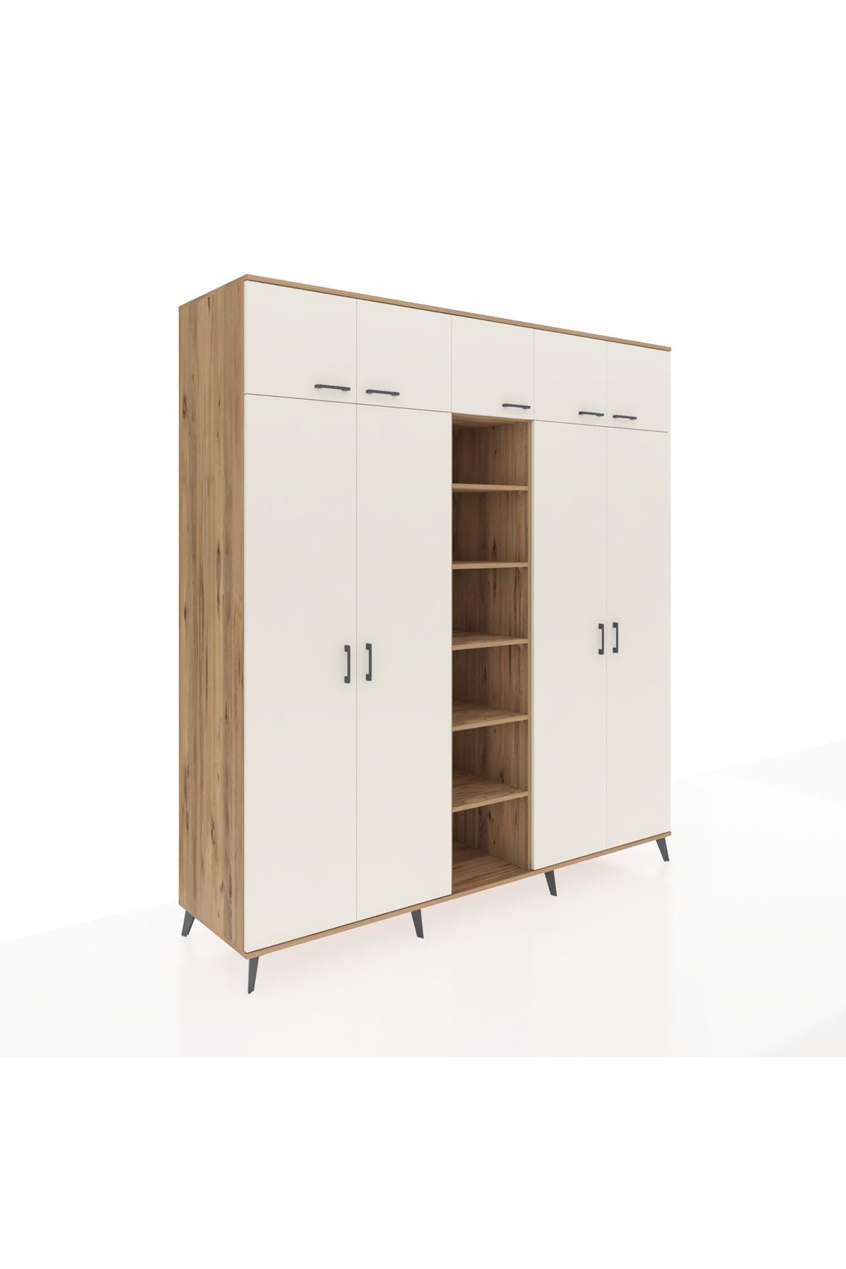 Kronos Dolap 12 Raflı 9 Kapaklı 2 Askılı 220x59x243 - S784M016V24C