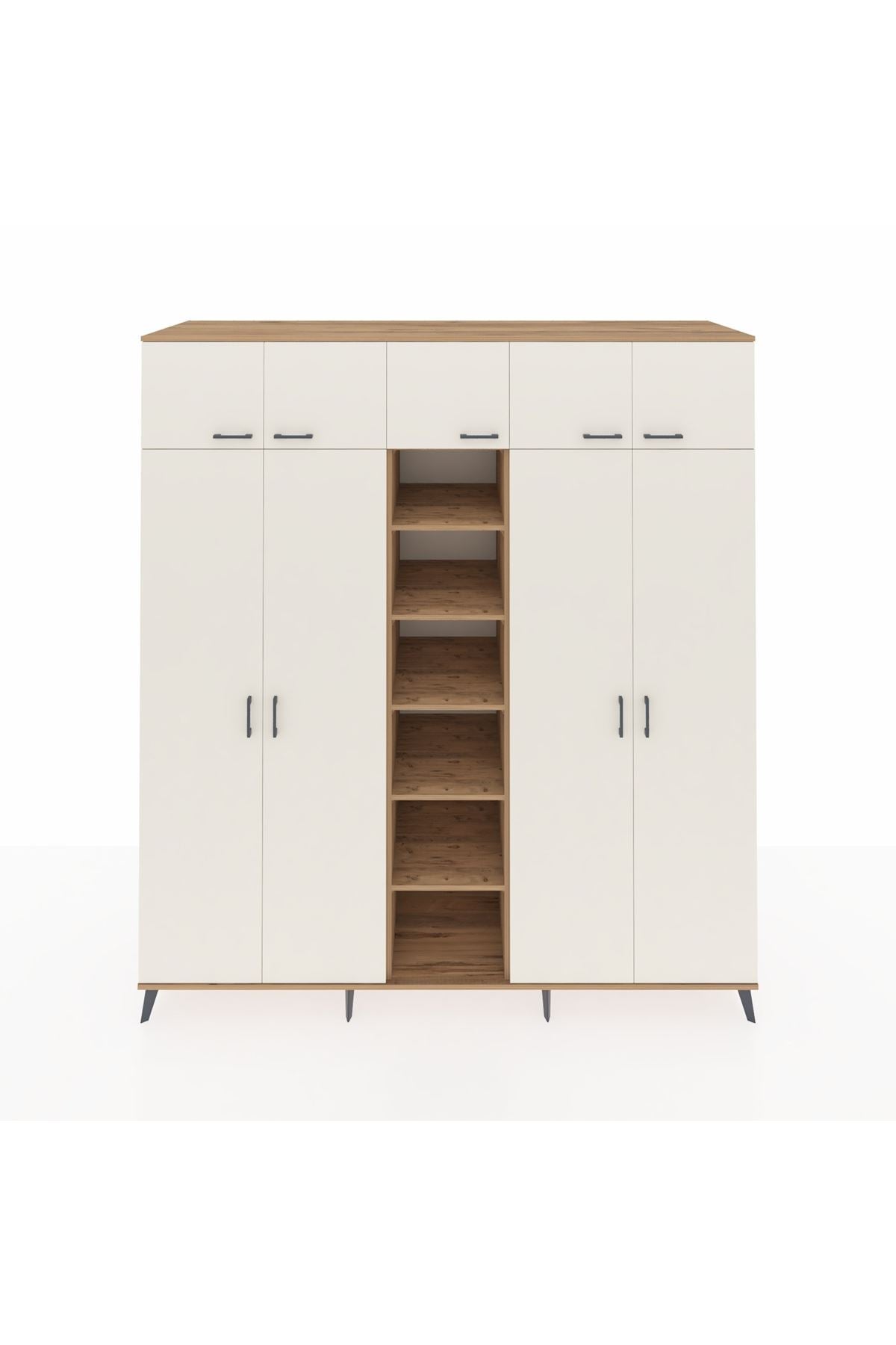 Kronos Dolap 12 Raflı 9 Kapaklı 2 Askılı 220x59x243 - S784M016V24C