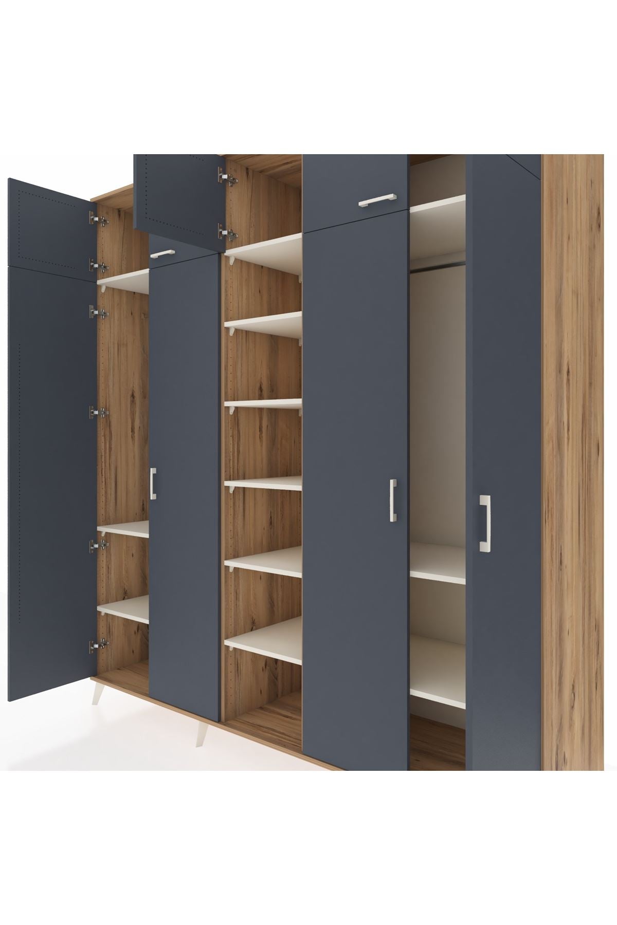 Kronos Dolap 12 Raflı 9 Kapaklı 2 Askılı 220x59x243 - S784M016V25C