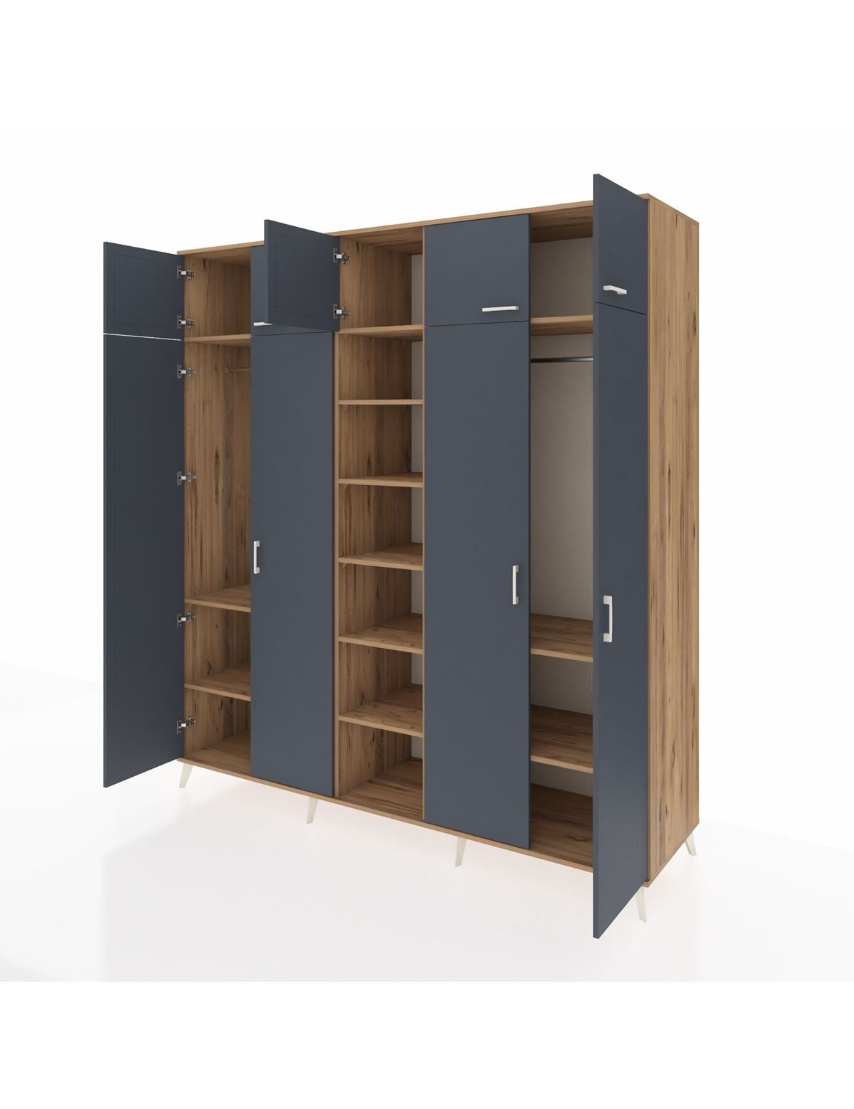 Kronos Dolap 12 Raflı 9 Kapaklı 2 Askılı 220x59x243 - S784M016V27C