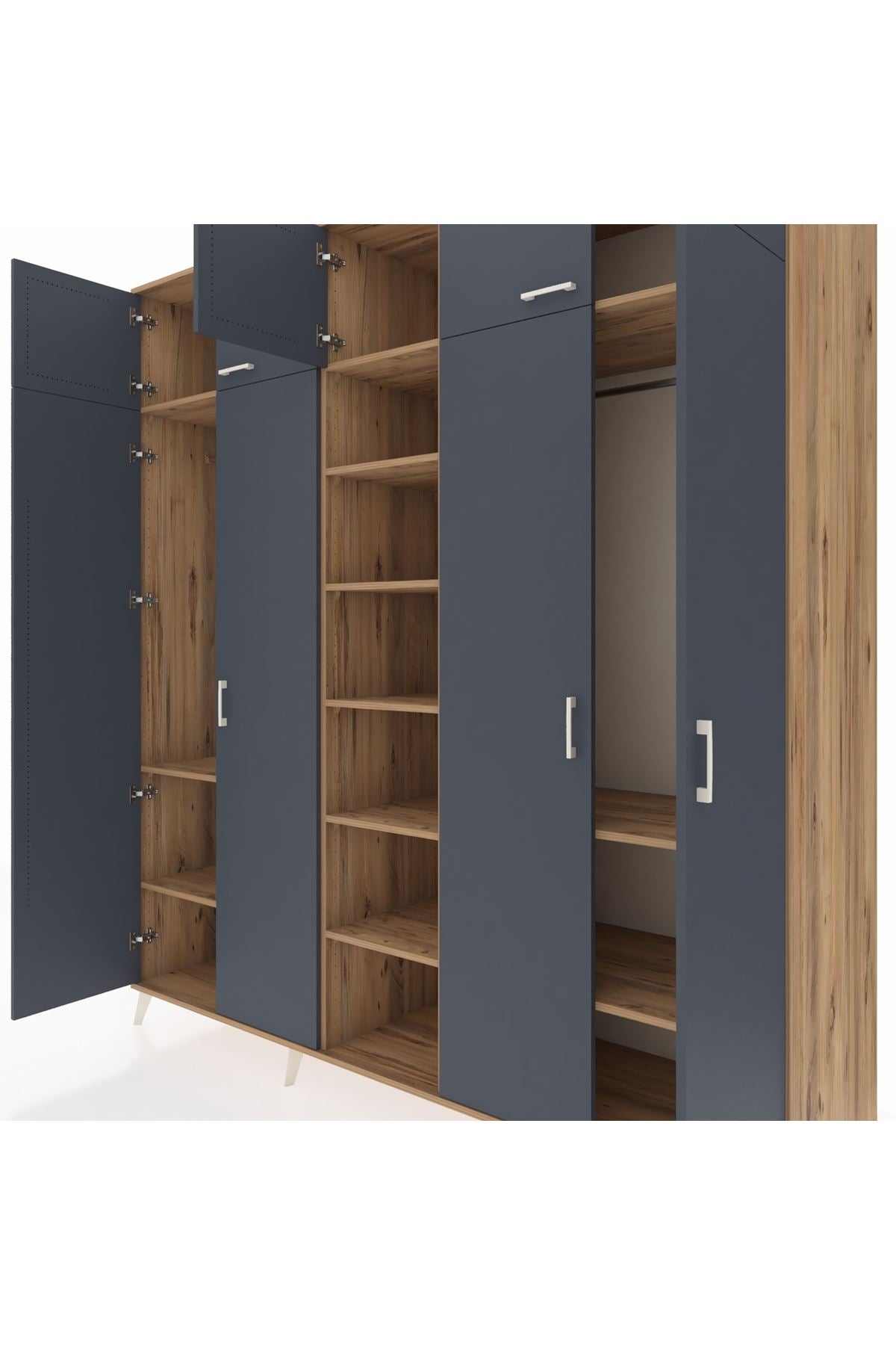 Kronos Dolap 12 Raflı 9 Kapaklı 2 Askılı 220x59x243 - S784M016V27C