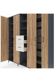 Kronos Dolap 15 Raflı 2 Çekmeceli 4 Kapaklı 220x59x243 - S784M018V10C