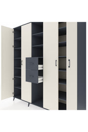 Kronos Dolap 15 Raflı 2 Çekmeceli 4 Kapaklı 220x59x243 - S784M018V14C