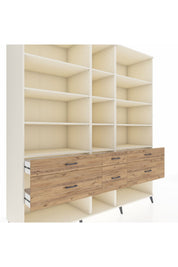 Kronos Dolap 12 Raflı 6 Çekmeceli 220x59x243 - S784M019V06C