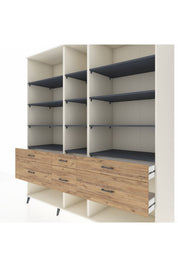 Kronos Dolap 12 Raflı 6 Çekmeceli 220x59x243 - S784M019V09C
