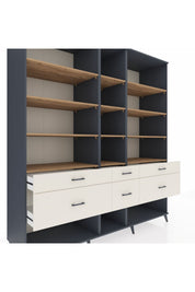Kronos Dolap 12 Raflı 6 Çekmeceli 220x59x243 - S784M019V10C