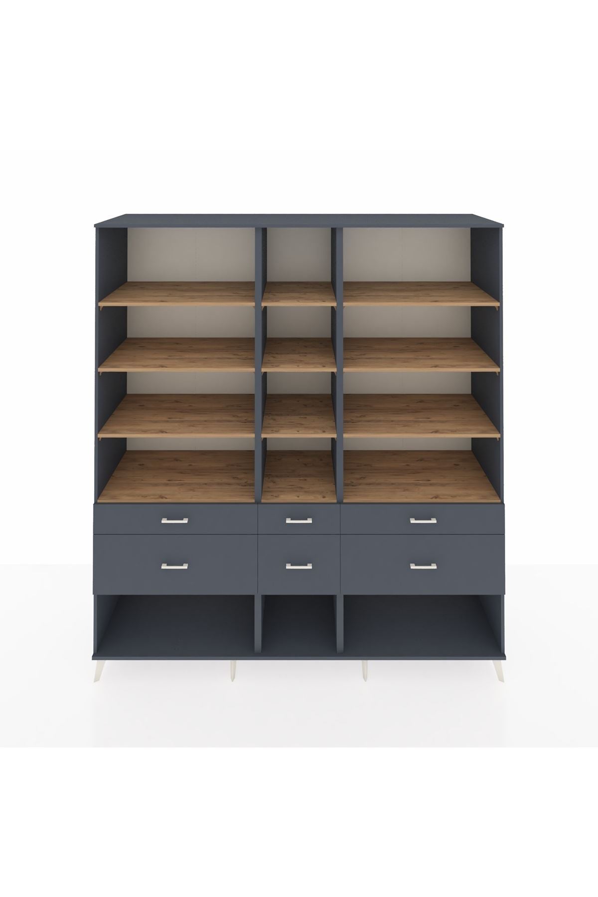 Kronos Dolap 12 Raflı 6 Çekmeceli 220x59x243 - S784M019V11C