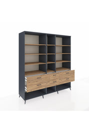 Kronos Dolap 12 Raflı 6 Çekmeceli 220x59x243 - S784M019V12C