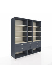 Kronos Dolap 12 Raflı 6 Çekmeceli 220x59x243 - S784M019V14C