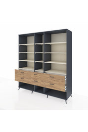 Kronos Dolap 12 Raflı 6 Çekmeceli 220x59x243 - S784M019V15C