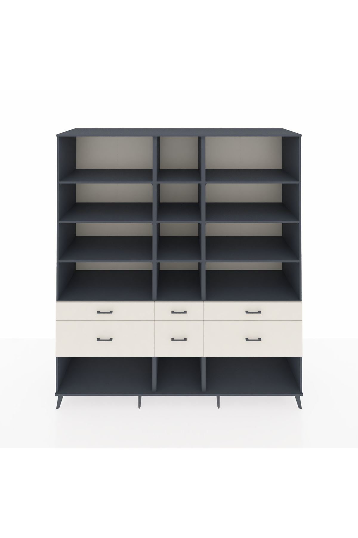 Kronos Dolap 12 Raflı 6 Çekmeceli 220x59x243 - S784M019V16C