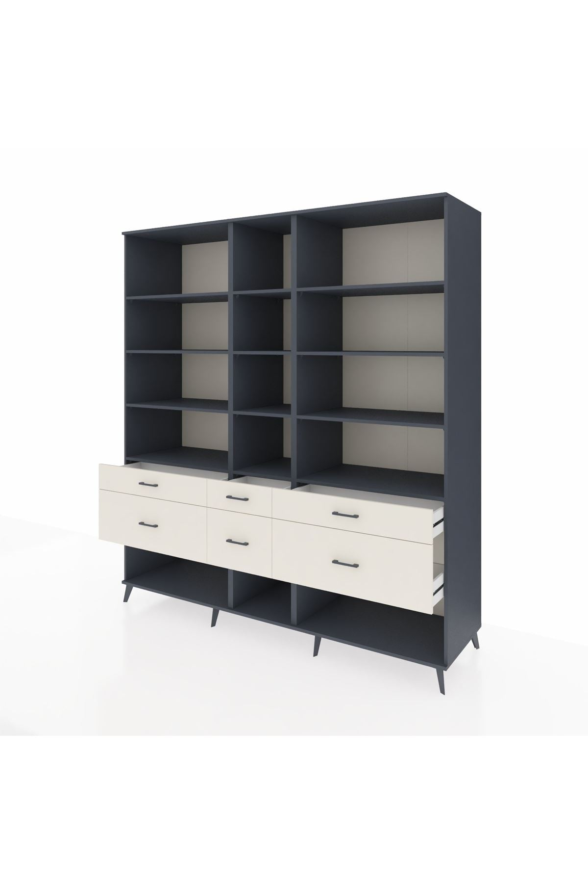 Kronos Dolap 12 Raflı 6 Çekmeceli 220x59x243 - S784M019V16C