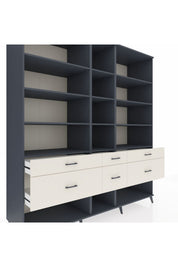 Kronos Dolap 12 Raflı 6 Çekmeceli 220x59x243 - S784M019V16C