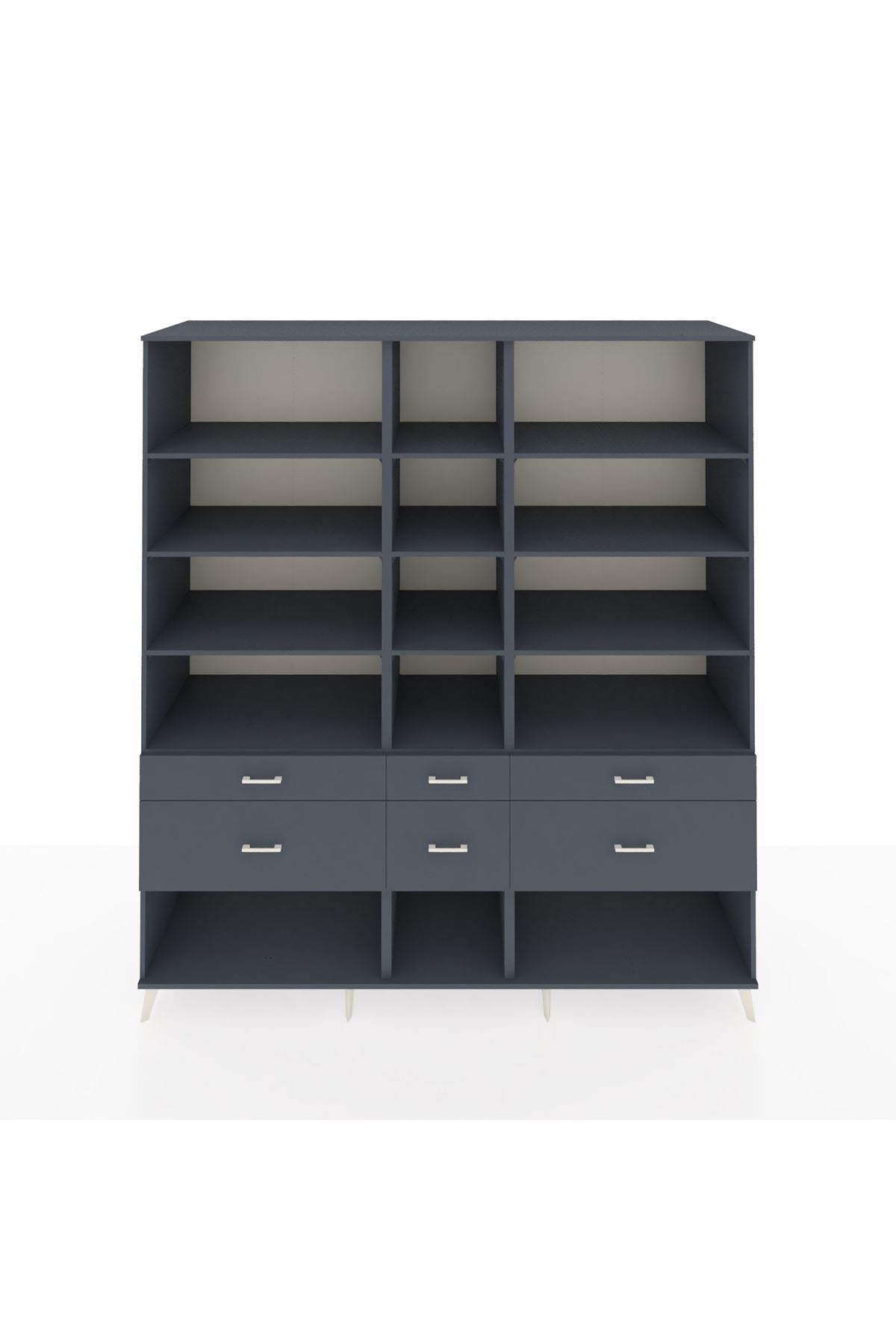 Kronos Dolap 12 Raflı 6 Çekmeceli 220x59x243 - S784M019V17C