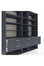 Kronos Dolap 12 Raflı 6 Çekmeceli 220x59x243 - S784M019V17C