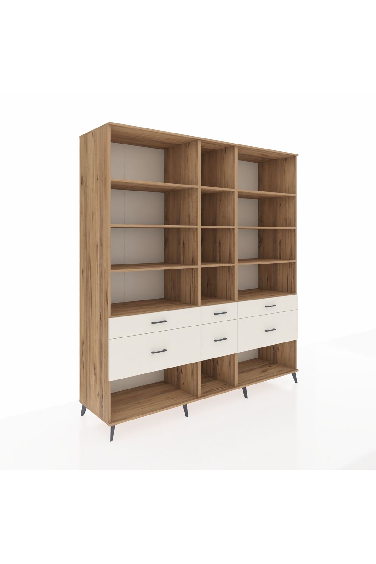 Kronos Dolap 12 Raflı 6 Çekmeceli 220x59x243 - S784M019V19C